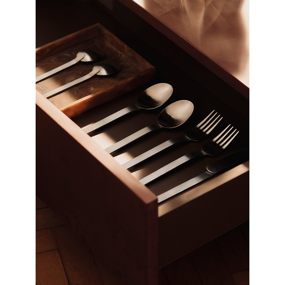 Burl Storage Coffee Table - Dark Stained Burl