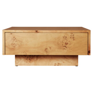 Burl Storage Coffee Table - Natural