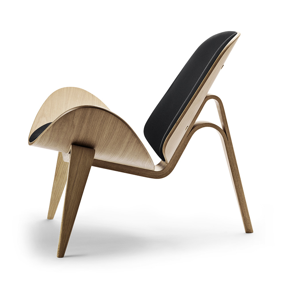 Ch07 Shell Chair Leather Loke 7150 Oak White Oil 02 | Rouse Home