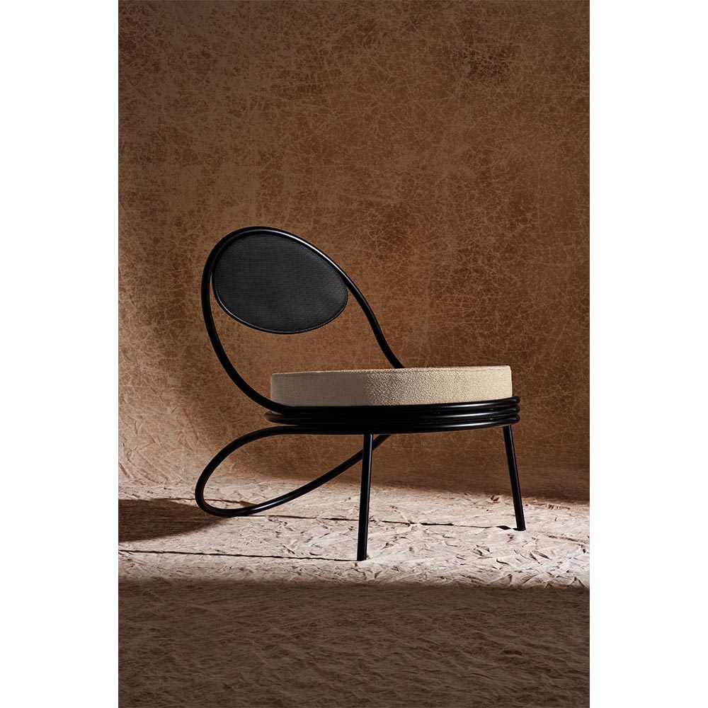 Copacabana Outdoor Lounge Chair Leslie Stripe 020 Black Semi Matte Base 6 | Rouse Home