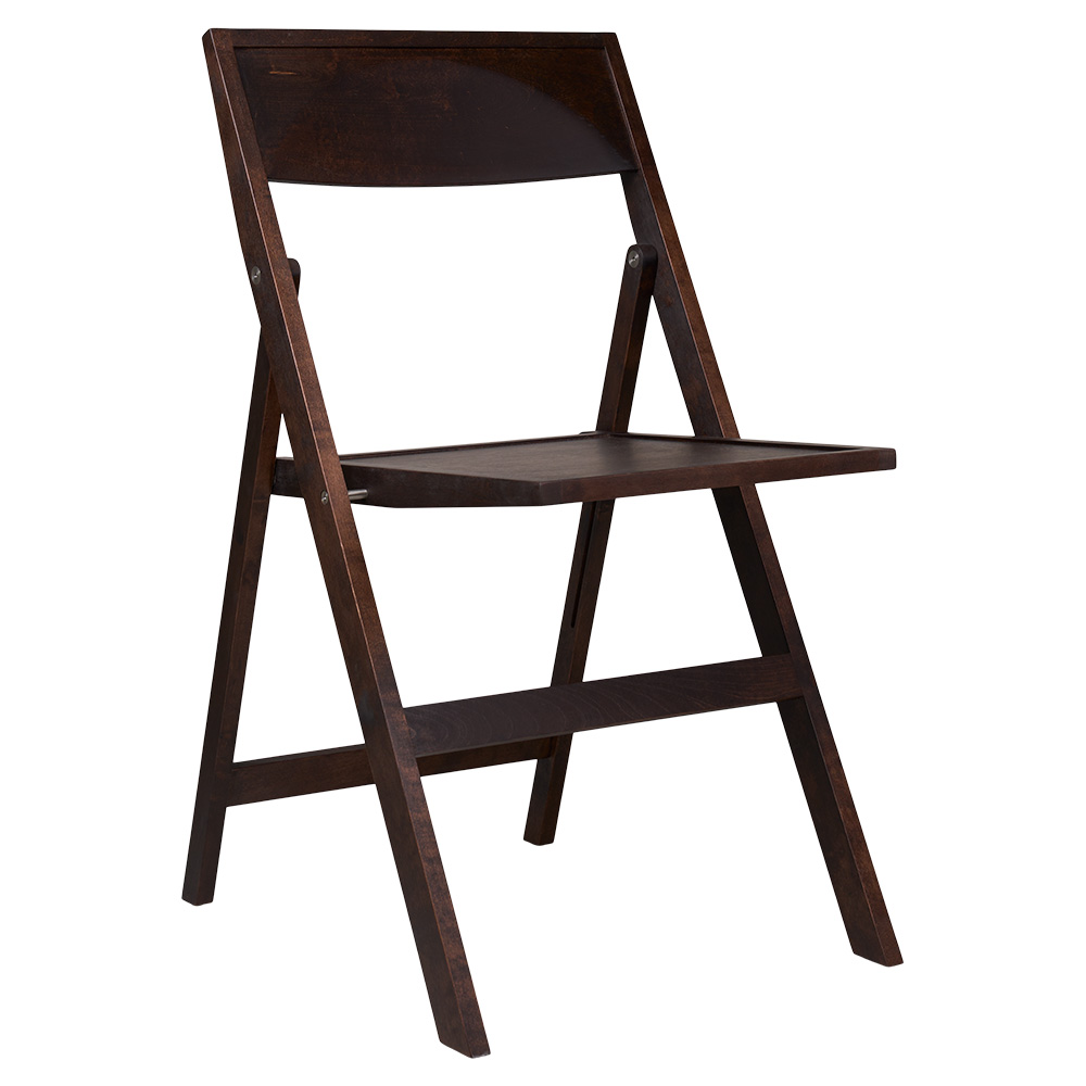Folding Flat Chair - Dark Brown Birch