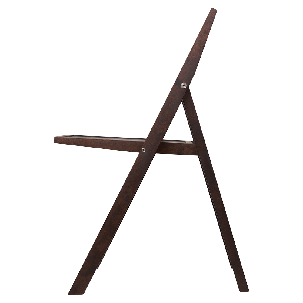 Folding Flat Chair - Dark Brown Birch