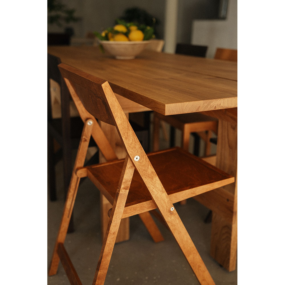 Folding Flat Chair - Warm Brown Birch