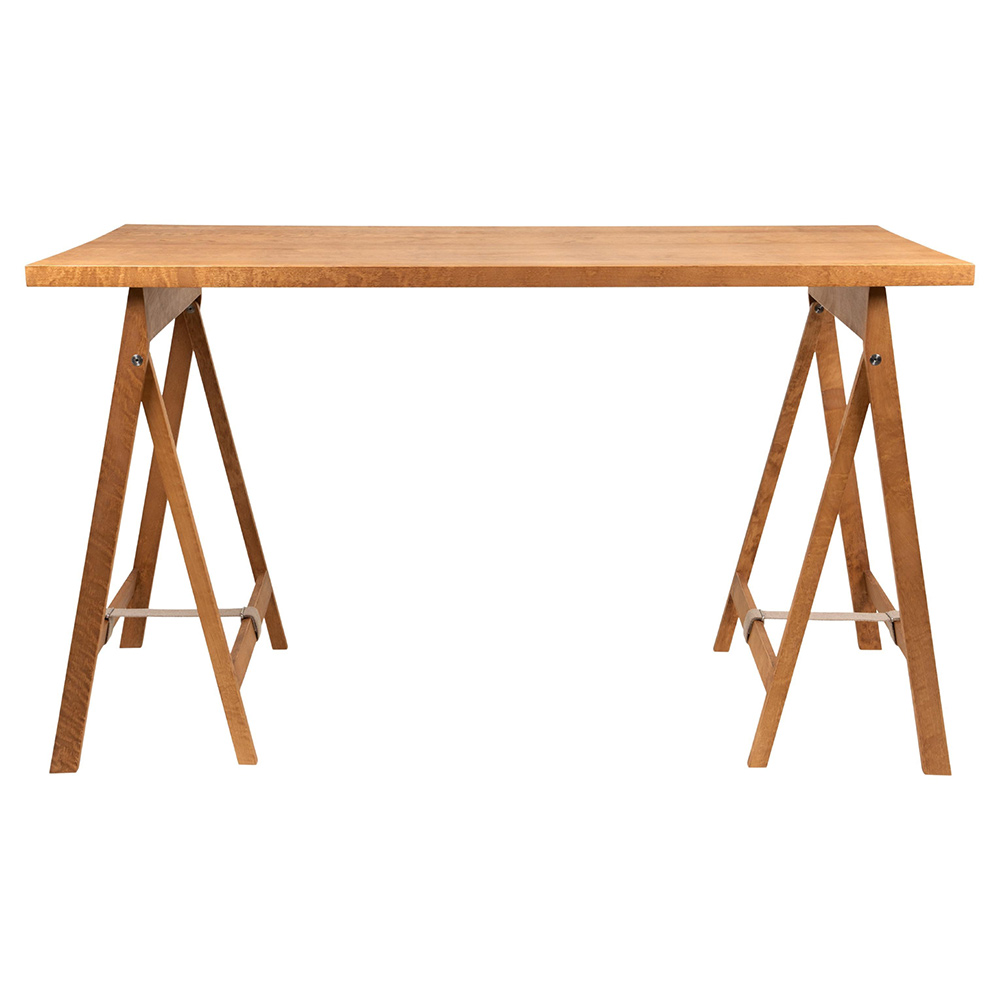 Folding Flat Trestle Table - Warm Brown Birch | Rouse Home