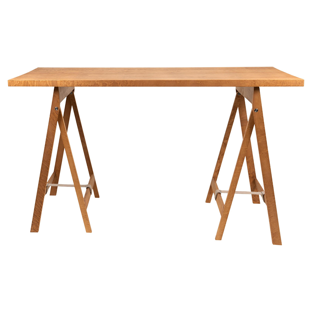 Folding Flat Trestle Table - Warm Brown Birch | Rouse Home