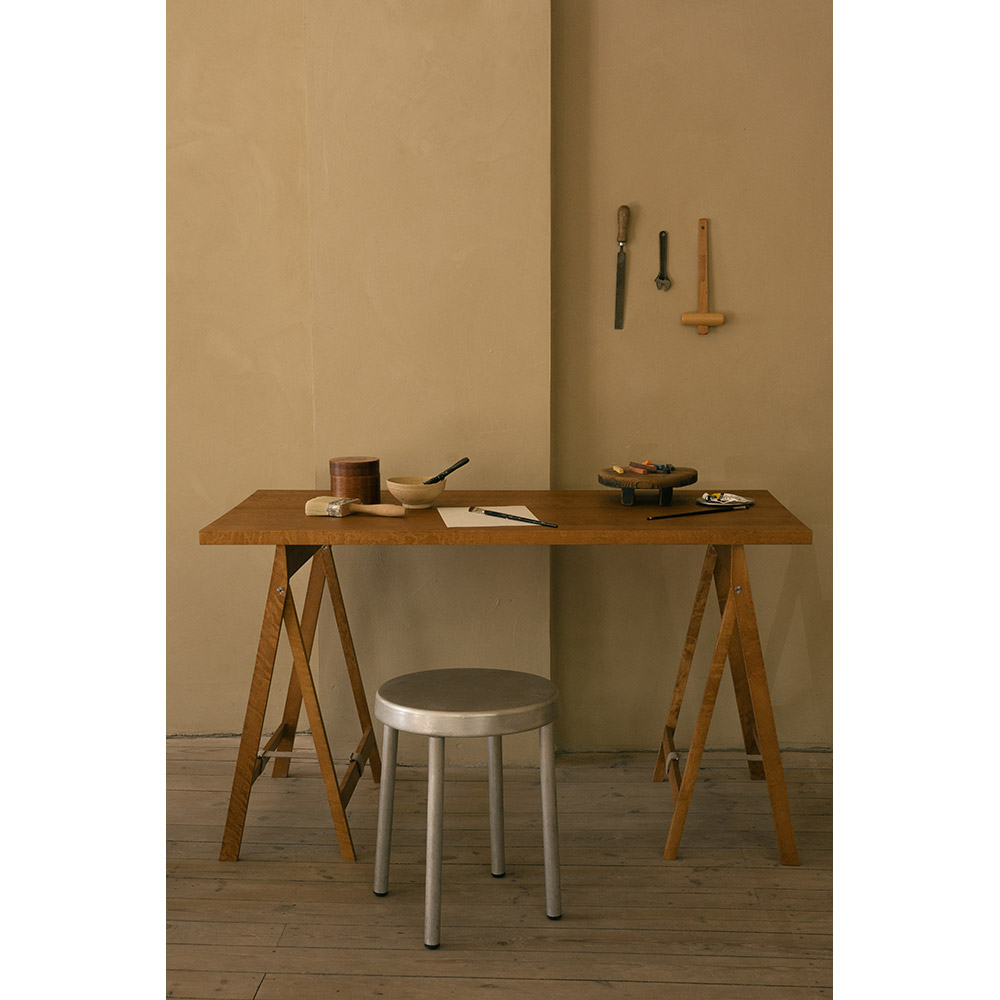 Folding Flat Trestle Table - Warm Brown Birch | Rouse Home