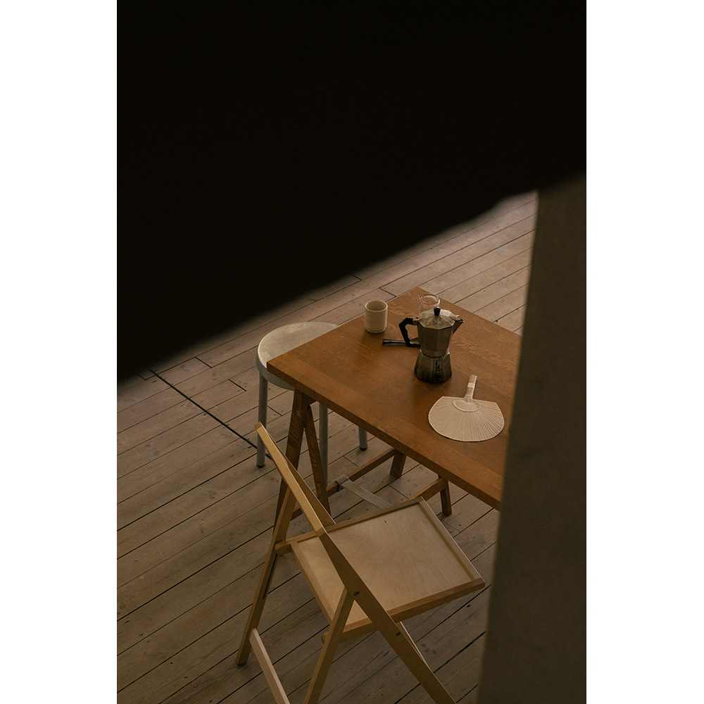 Folding Flat Trestle Table - Warm Brown Birch | Rouse Home