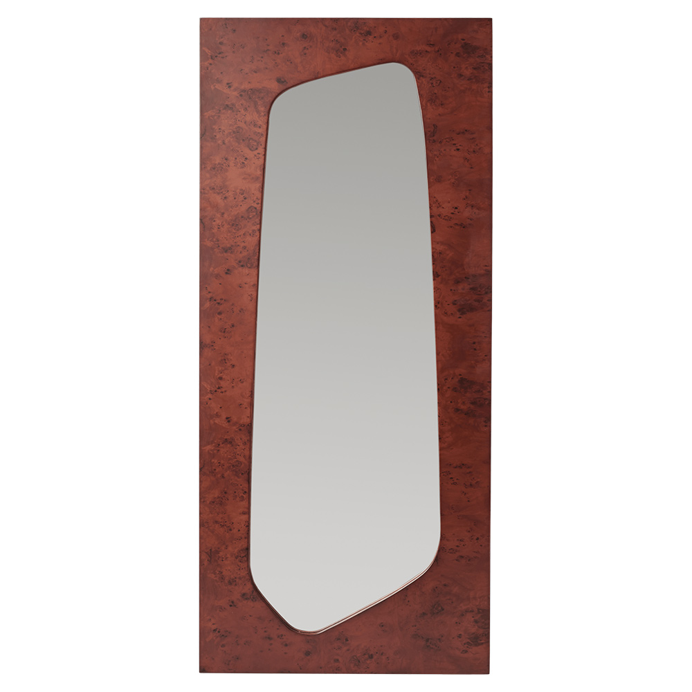 Folia Mirror - Dark Stained Burl, Large