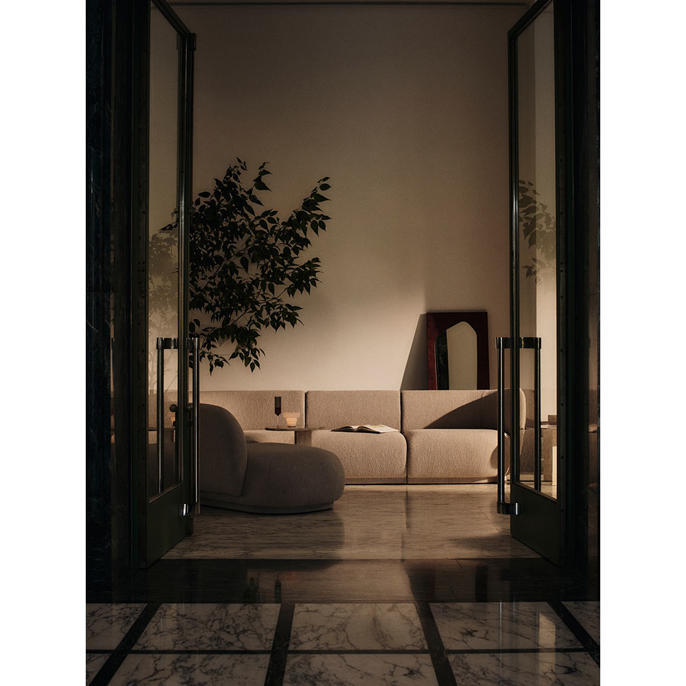 Folia Mirror - Dark Stained Burl, Large