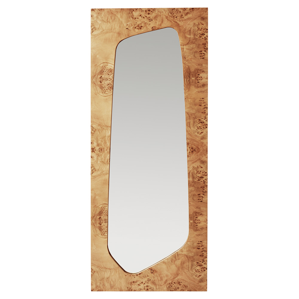 Folia Mirror - Natural Burl, Large