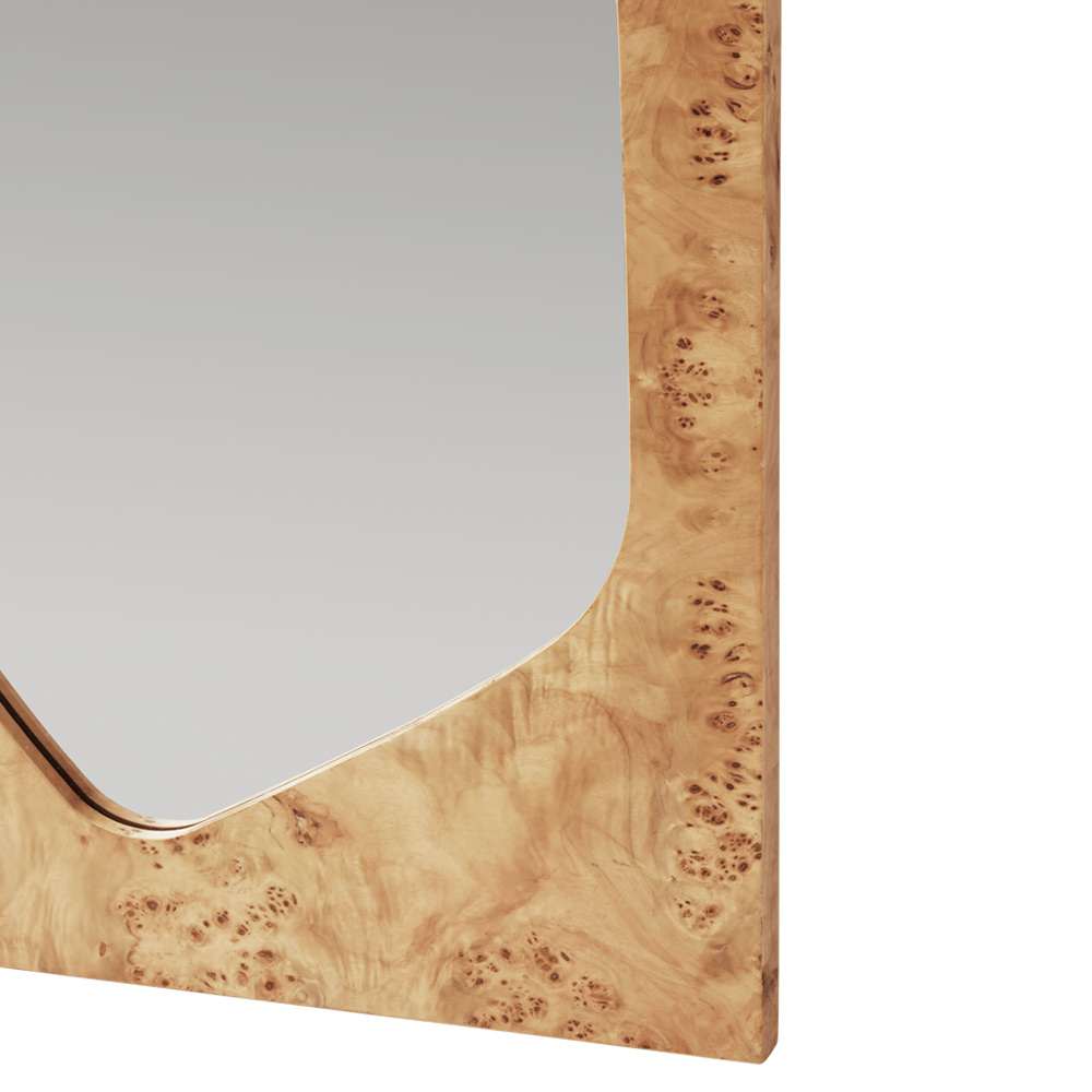 Folia Mirror - Natural Burl, Large