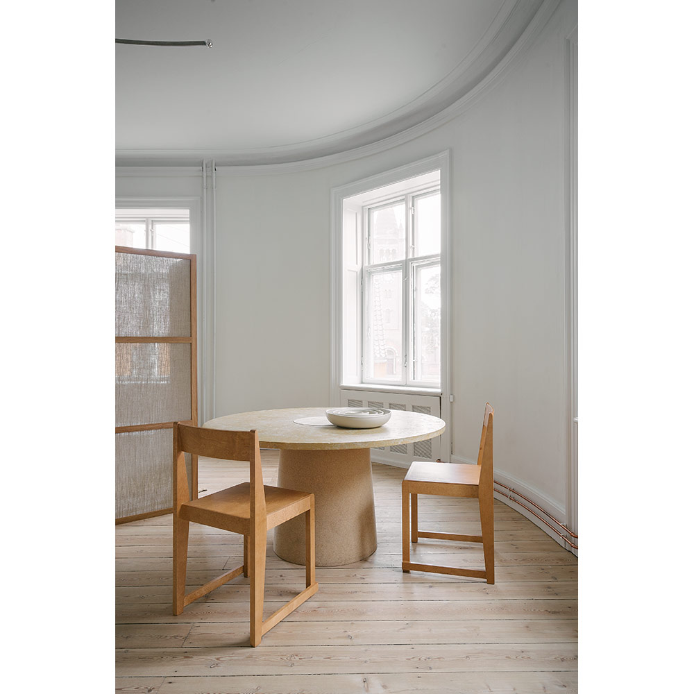 Frame Room Divider - One Panel, Natural Oak, Linen