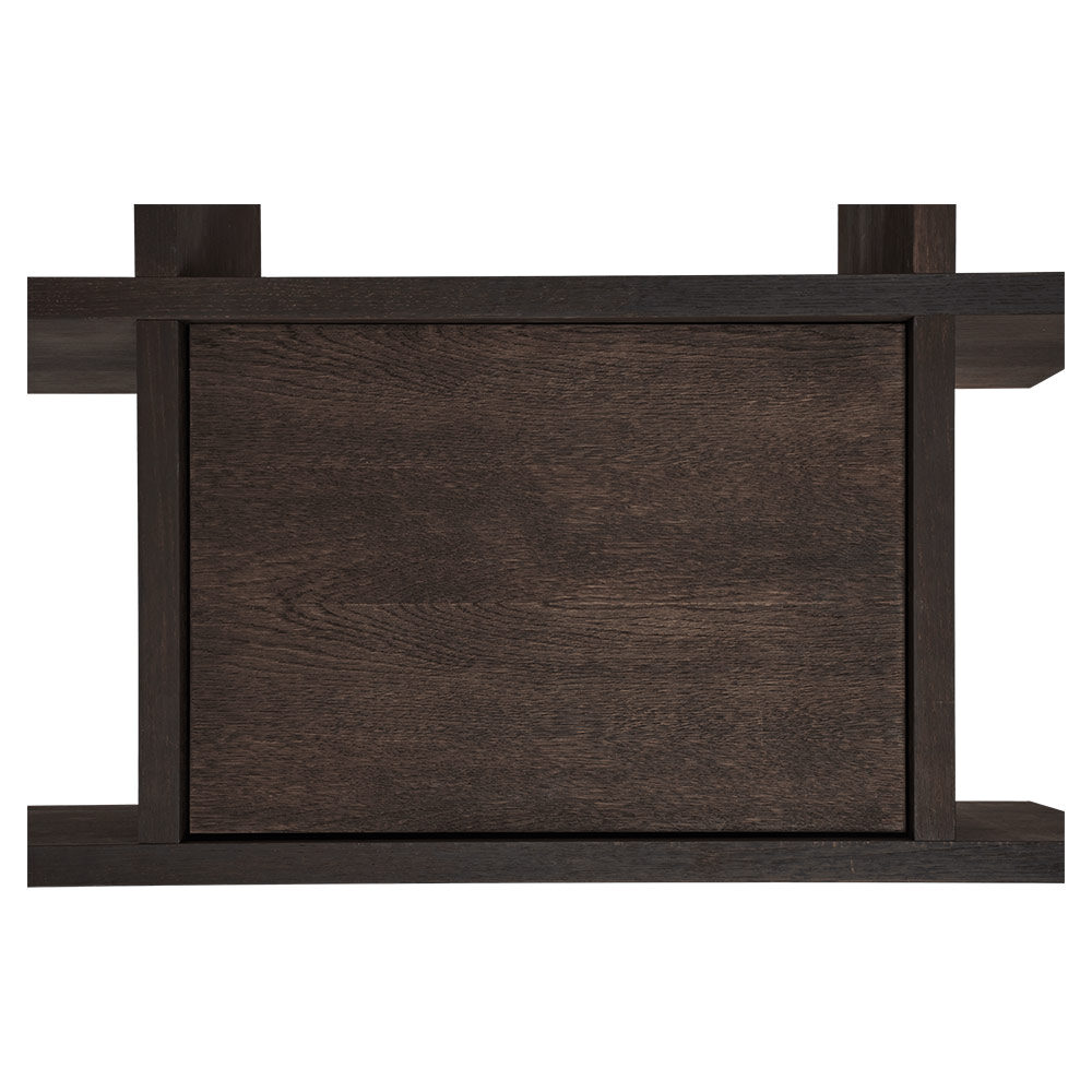 Kona Bookcase Cabinet Insert - Dark Stained Oak