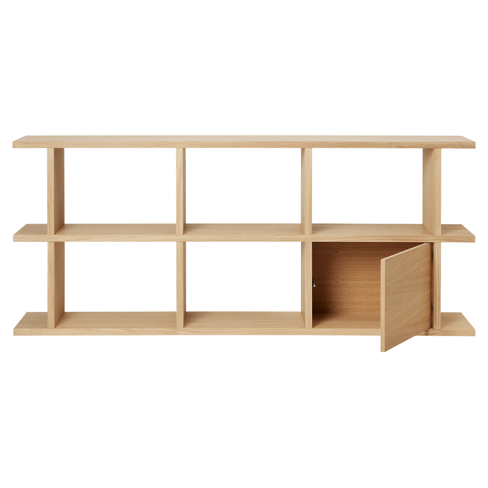 Kona Bookcase Cabinet Insert - Natural Oak