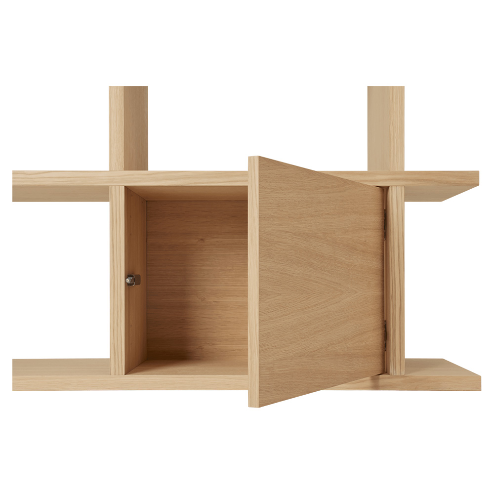 Kona Bookcase Cabinet Insert - Natural Oak