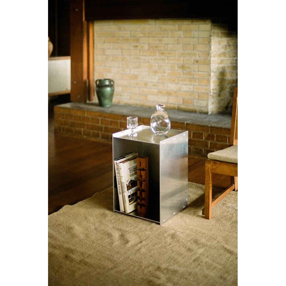 Rivet Box Table - Aluminum | Rouse Home