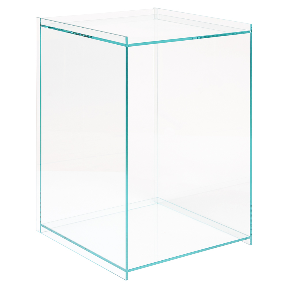 Rivet Box Table - Glass | Rouse Home