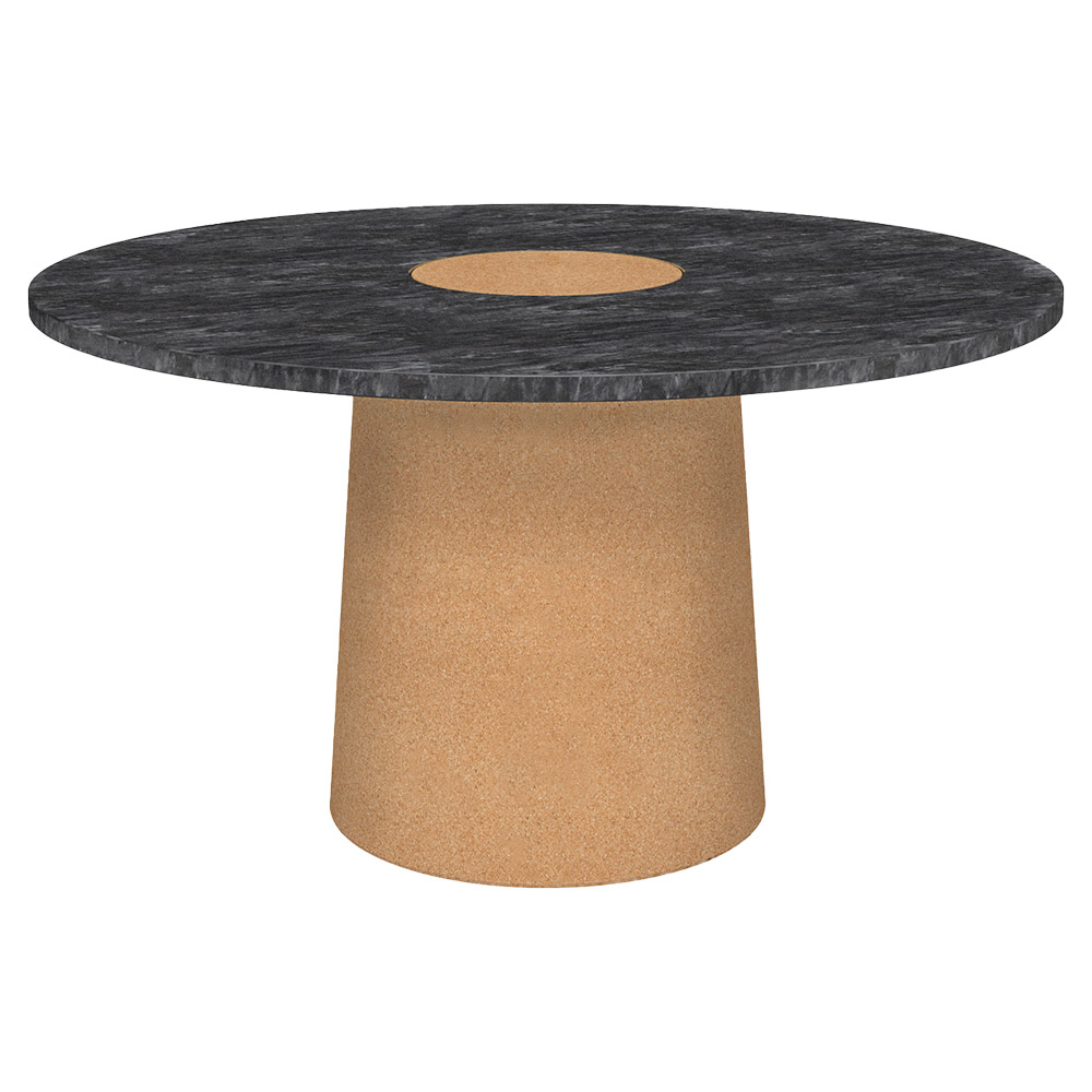 Sintra Dining Table - Black Marble, Cork