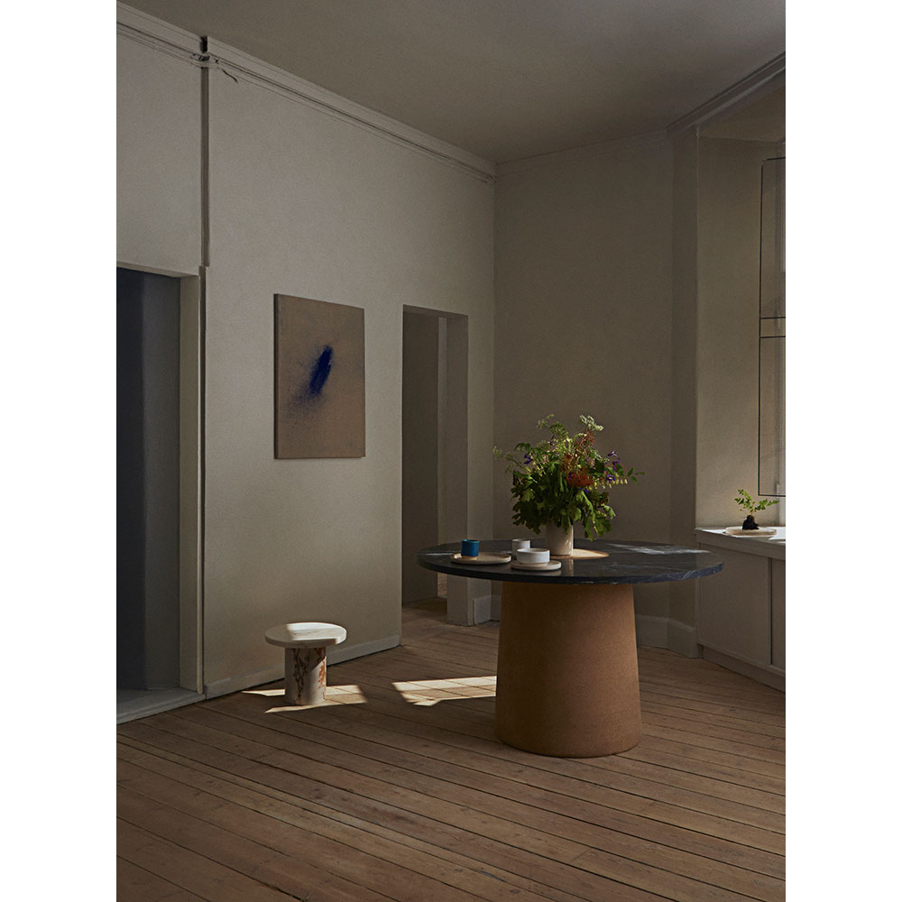 Sintra Dining Table - Black Marble, Cork
