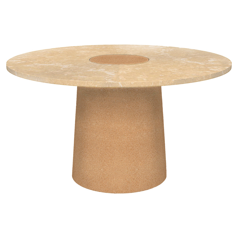 Sintra Dining Table - Yellow Limestone, Cork