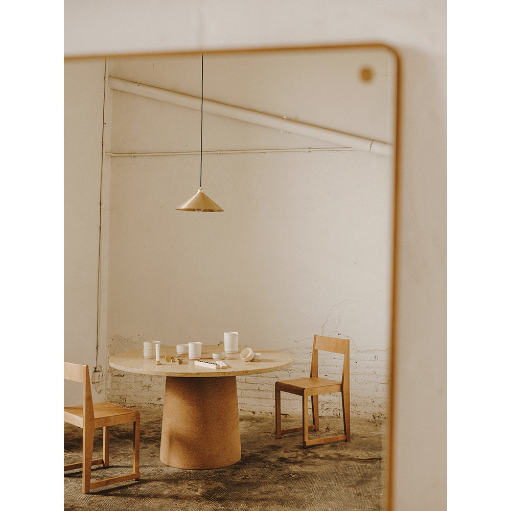 Sintra Dining Table - Yellow Limestone, Cork