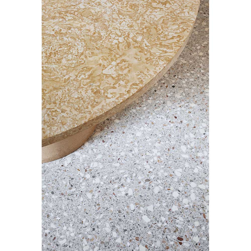 Sintra Dining Table - Yellow Limestone, Cork