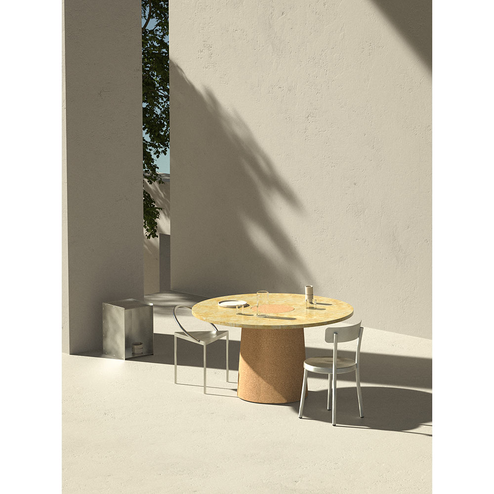 Sintra Dining Table - Yellow Limestone, Cork