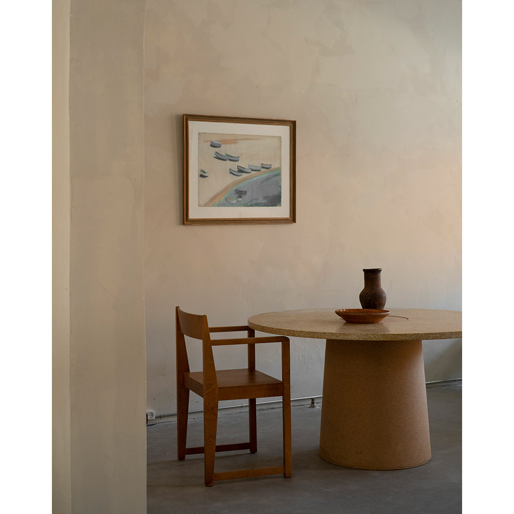 Sintra Dining Table - Yellow Limestone, Cork