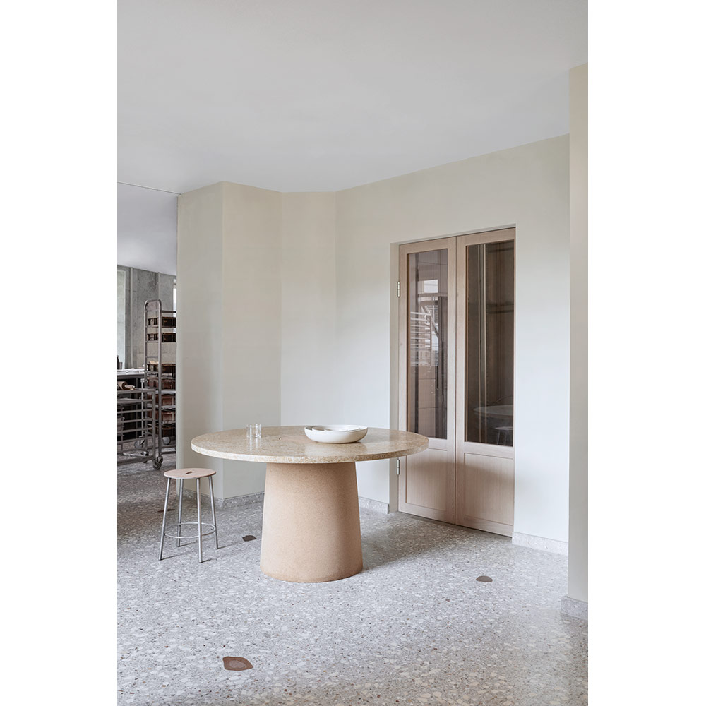 Sintra Dining Table - Yellow Limestone, Cork