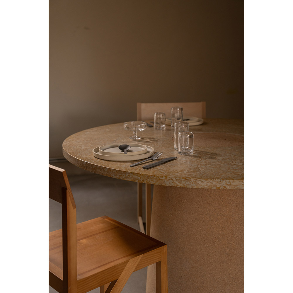 Sintra Dining Table - Yellow Limestone, Cork