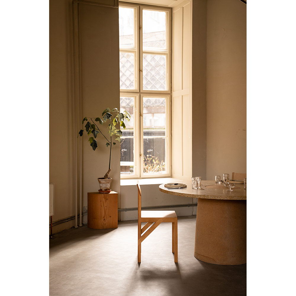 Sintra Dining Table - Yellow Limestone, Cork