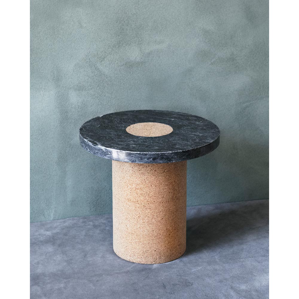 Sintra Table - Large, Black Marble, Cork