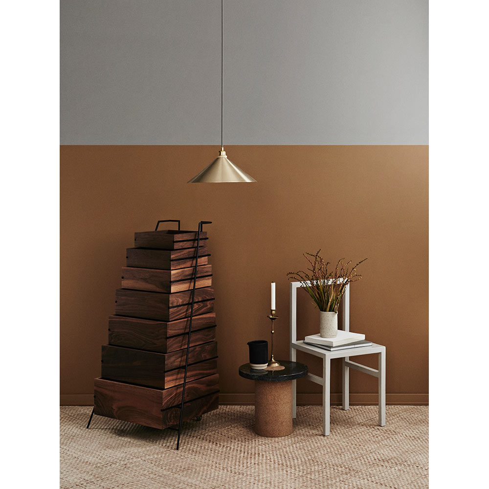 Sintra Table - Small, Black Marble, Cork