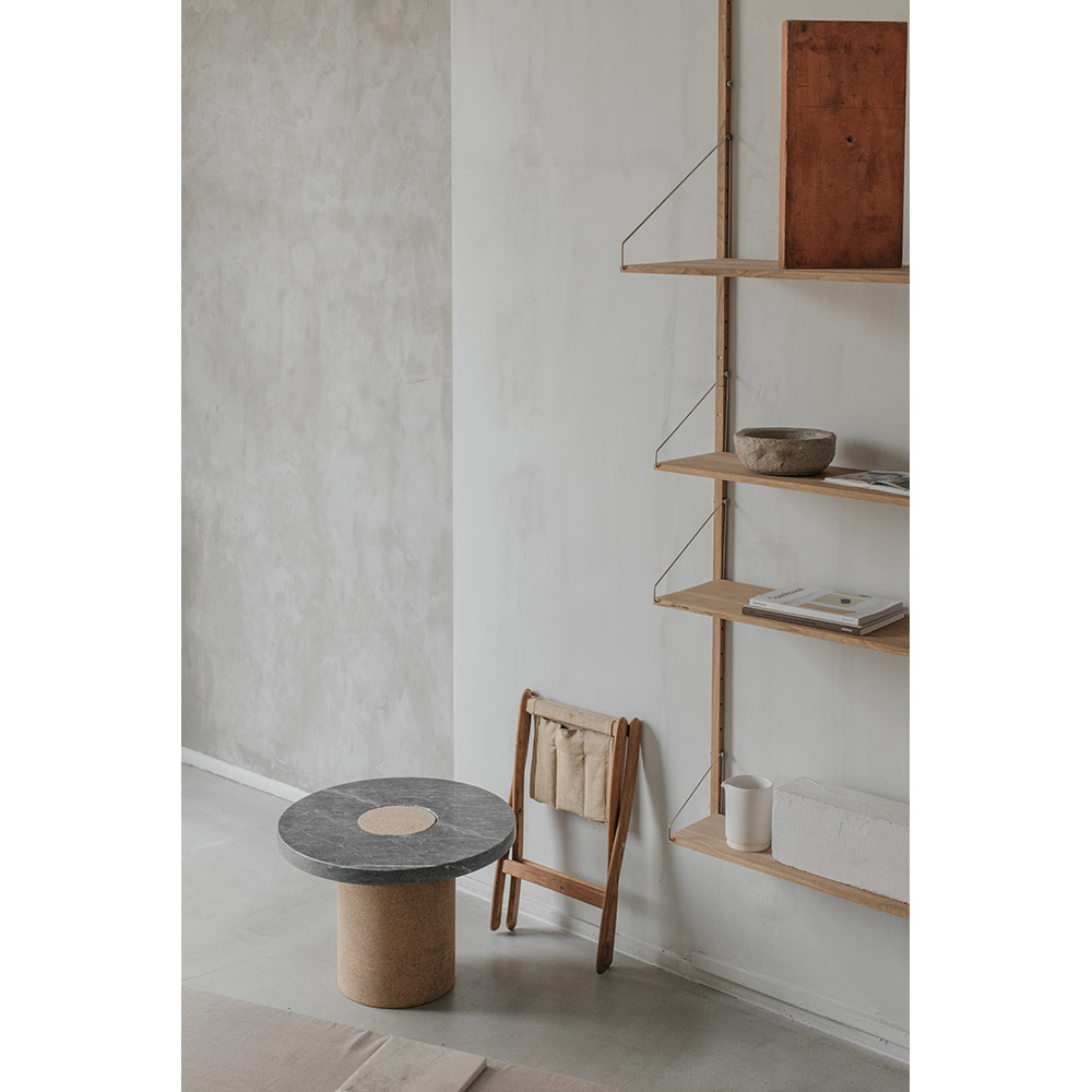 Sintra Table - Small, Black Marble, Cork