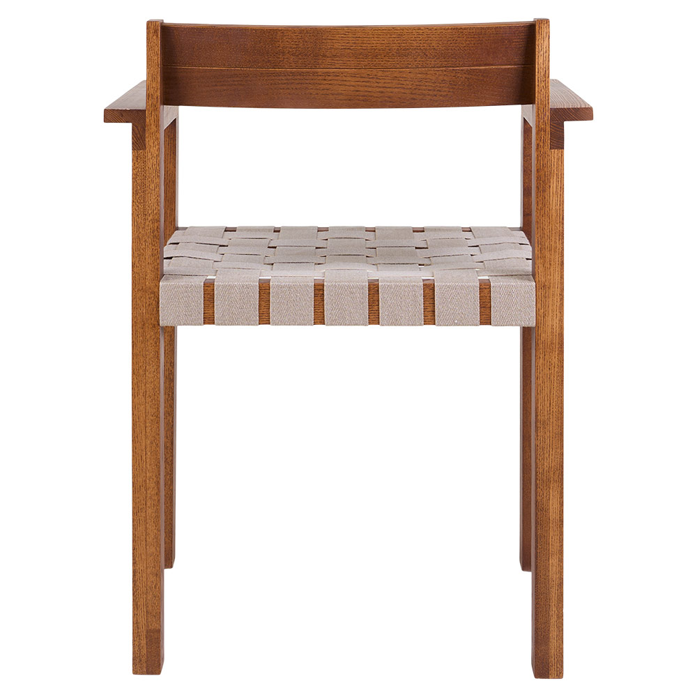 Symmetry Armrest Chair - Honey Ash Wood, Oat Fabric | Rouse Home