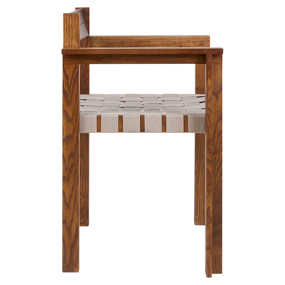 Symmetry Armrest Chair - Honey Ash Wood, Oat Fabric | Rouse Home