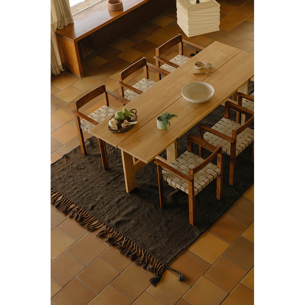Symmetry Armrest Chair - Honey Ash Wood, Oat Fabric | Rouse Home