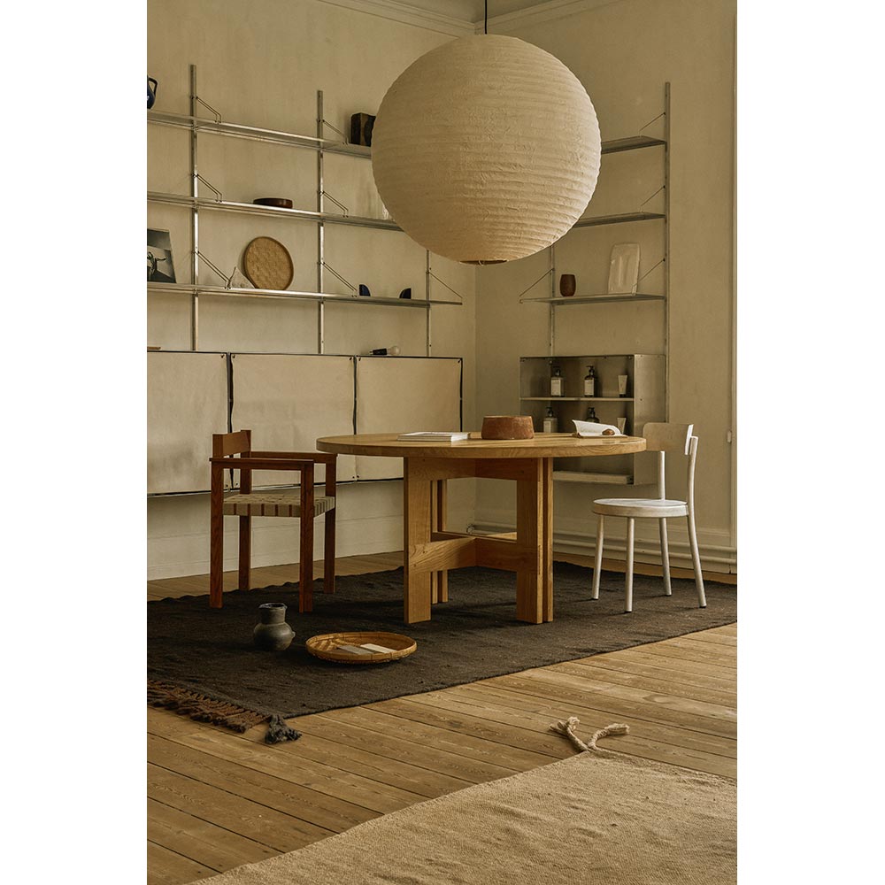 Symmetry Armrest Chair - Honey Ash Wood, Oat Fabric | Rouse Home