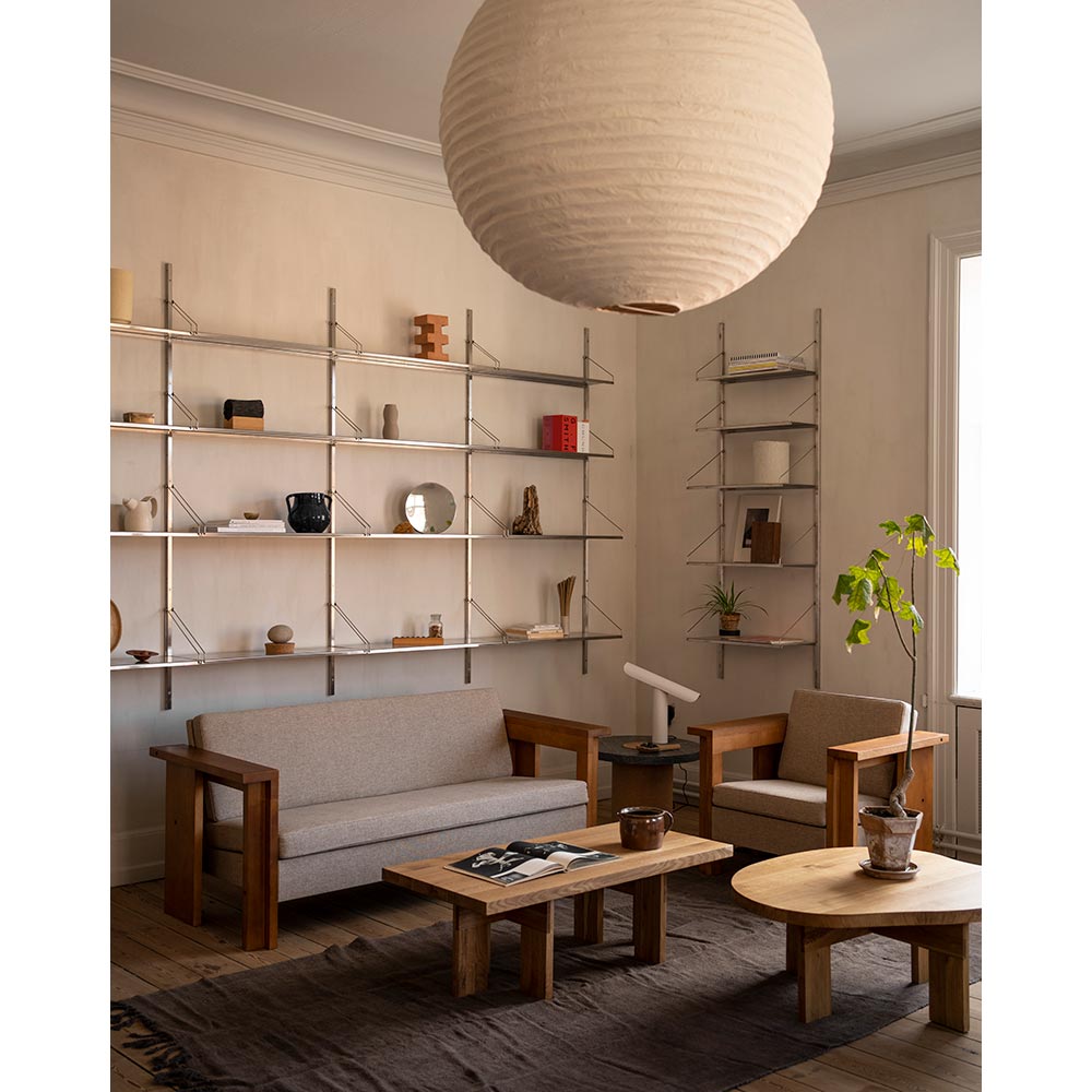 Symmetry Couch - Ash Wood, Oat Fabric | Rouse Home