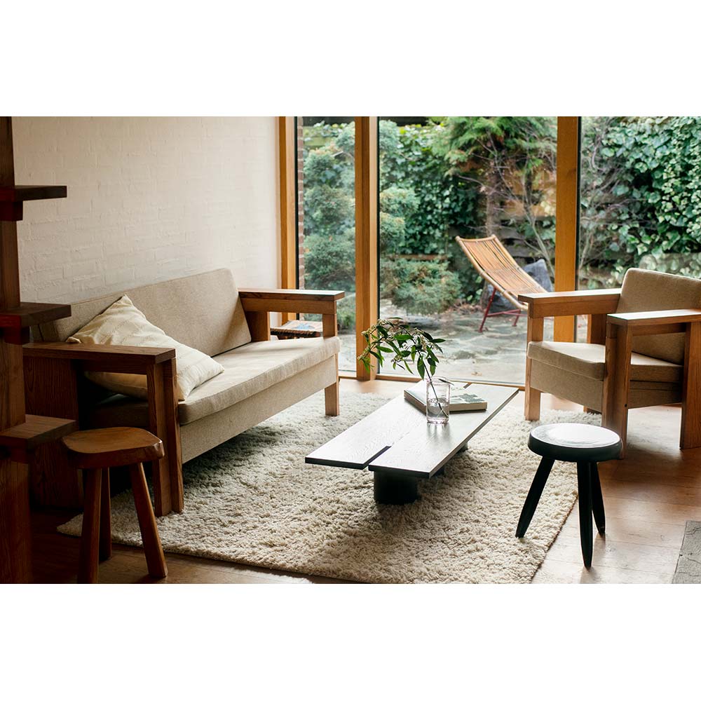 Symmetry Couch - Ash Wood, Oat Fabric | Rouse Home