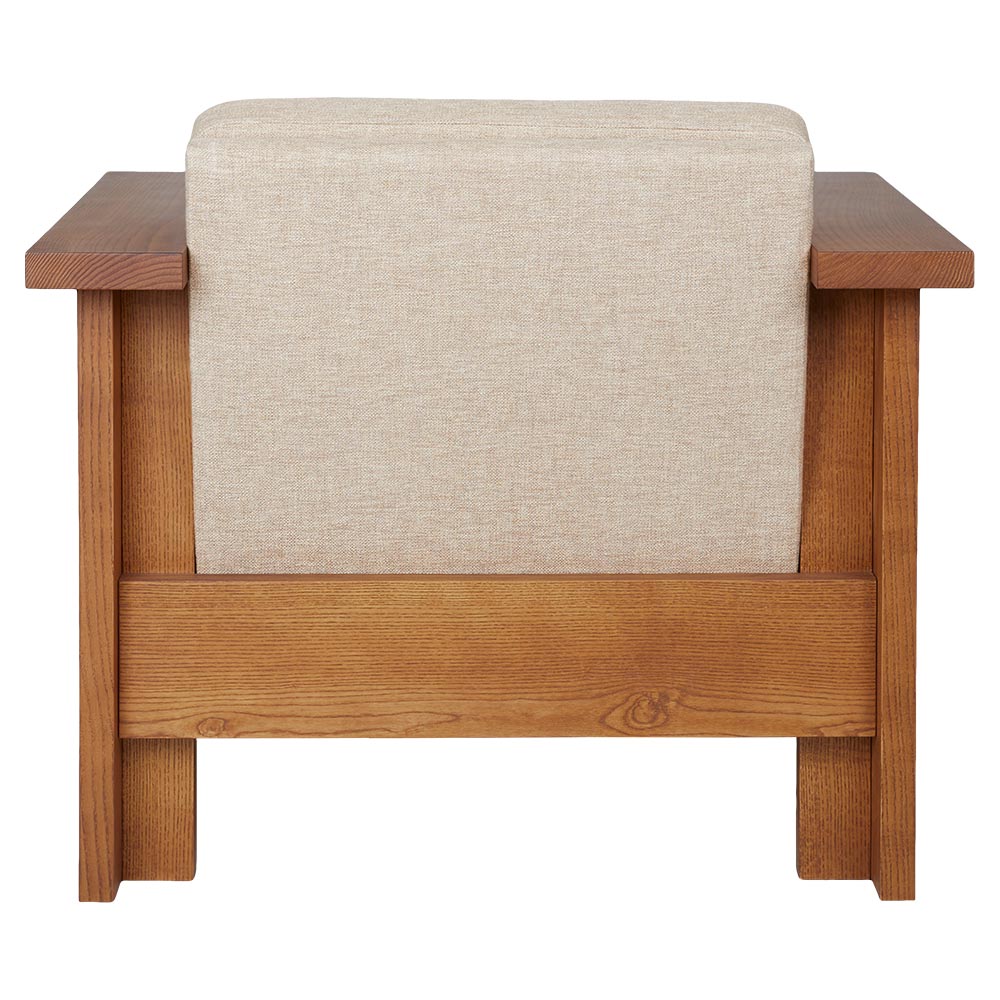 Symmetry Lounge Chair - Ash Wood, Oat Fabric
