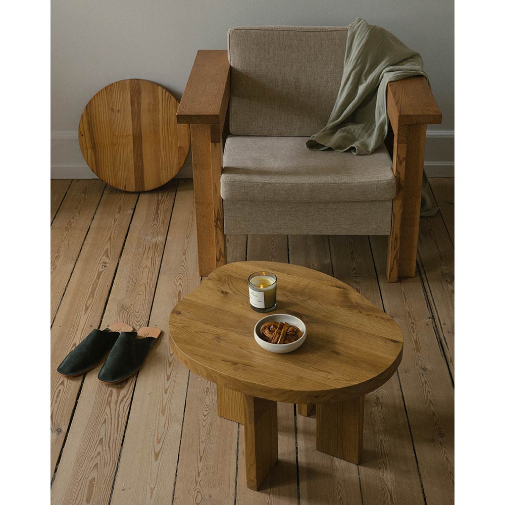Symmetry Lounge Chair - Ash Wood, Oat Fabric