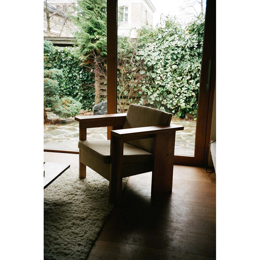 Symmetry Lounge Chair - Ash Wood, Oat Fabric