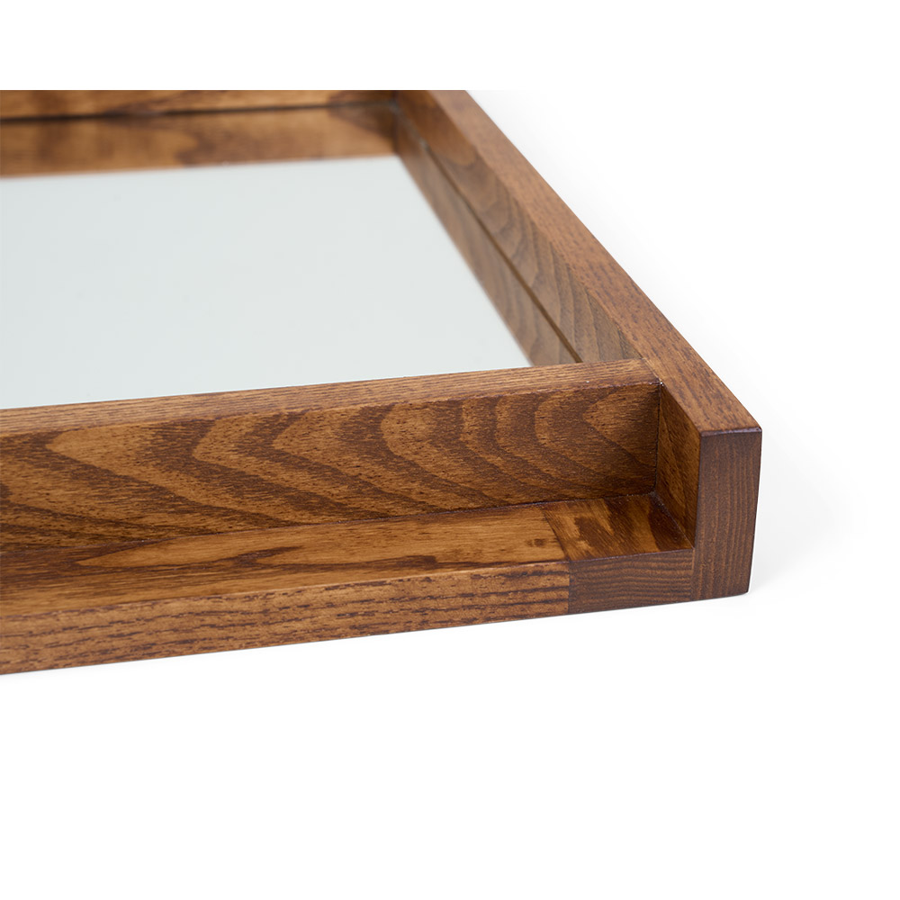 Symmetry Mirror - Large, Honey Ash Wood