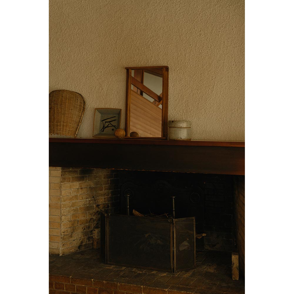 Symmetry Mirror - Small, Honey Ash Wood