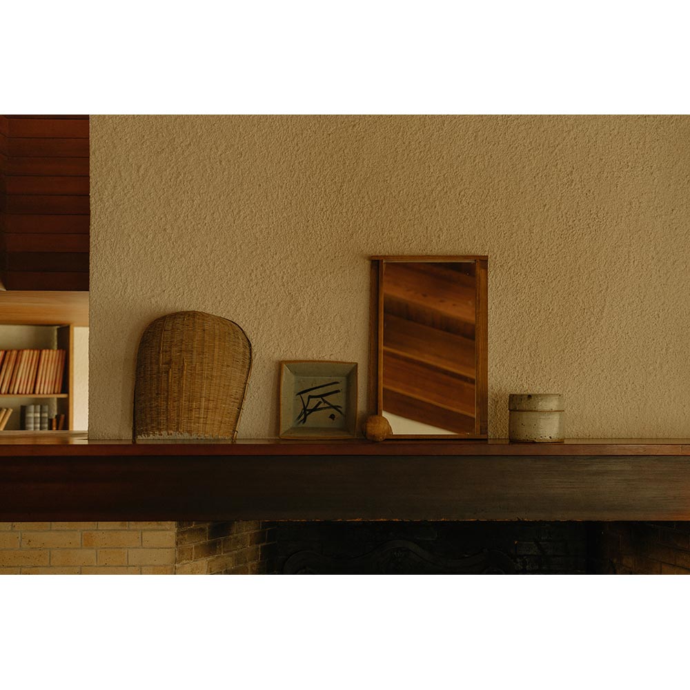 Symmetry Mirror - Small, Honey Ash Wood