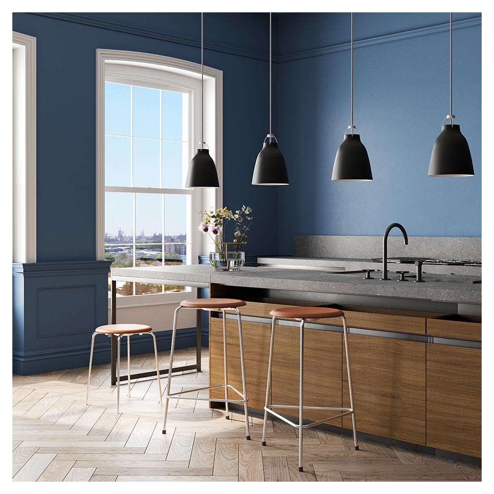 Caravaggio Matte Pendant - Black