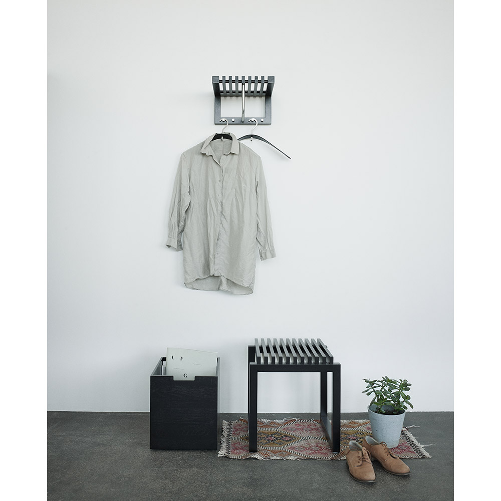 Cutter Stool - Black Colored Oak