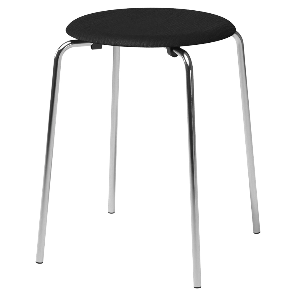 Dot Stool - Black Ash, Chrome Base