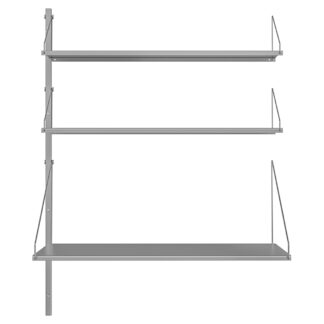 Shelf Library Add-on Desk Section - 31.99"W x 42.67"H, Stainless Steel